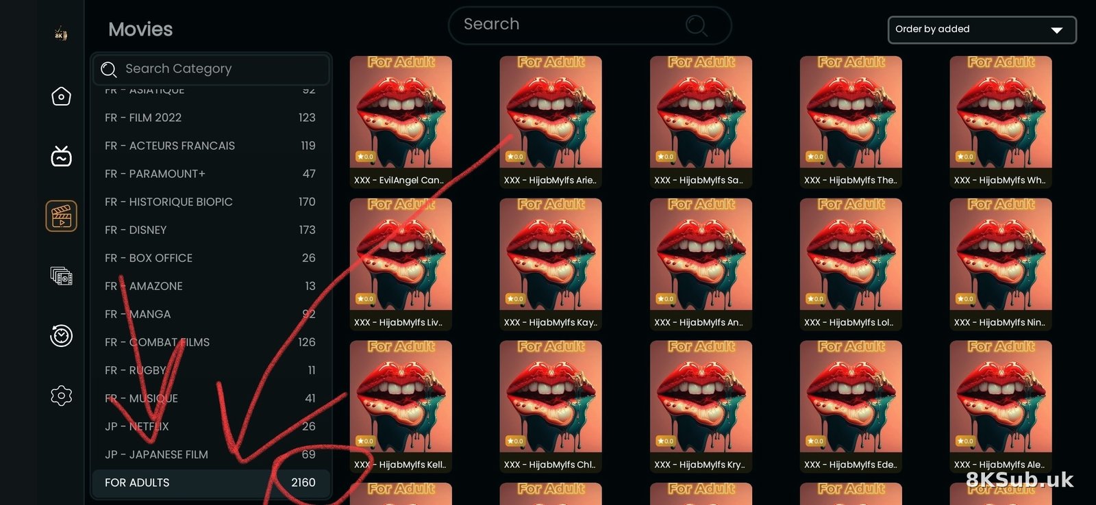 IPTV adult movies 2160 premium VOD content